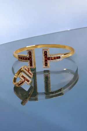 Dubbel T Bracelet & Ring