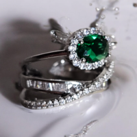 Diamond Green Silver