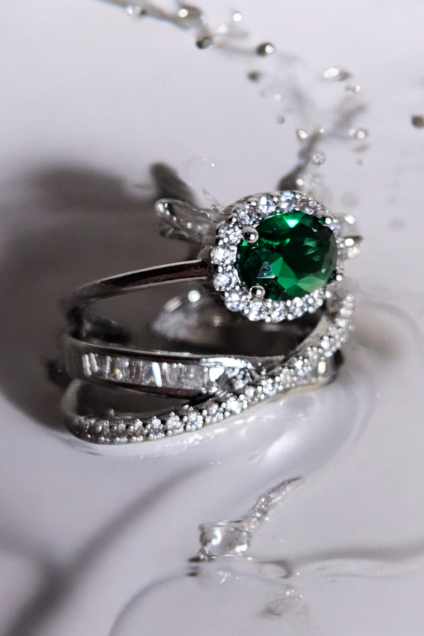 Diamond Green Silver