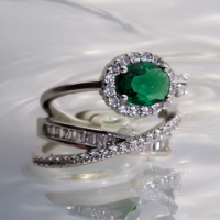 Diamond Green Silver