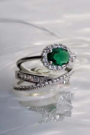 Diamond Green Silver