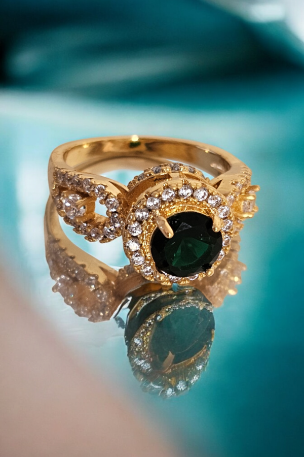Green Diamond Ring