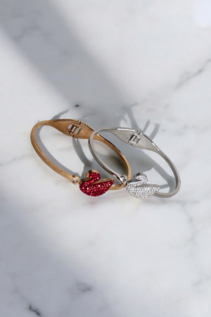 Swan Red/Silver Bracelet