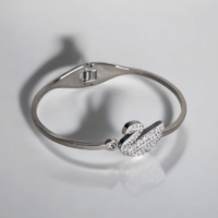 Swan Red/Silver Bracelet