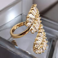 White Zircon Ring Stainless steel