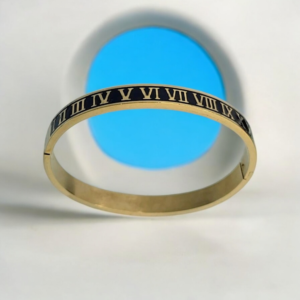 Greek Number Bracelet Black Gold